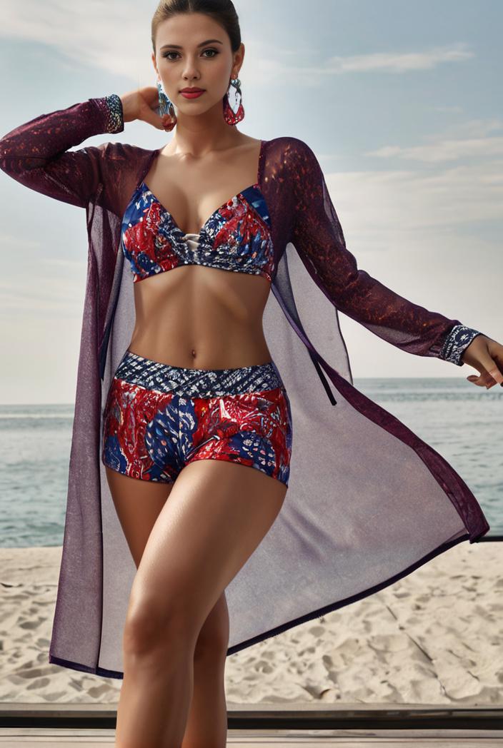 3 pieces sexy print bikini women high waist swimsuit cover up swimwear female lady bathing suit swimming summer beachwear 140233