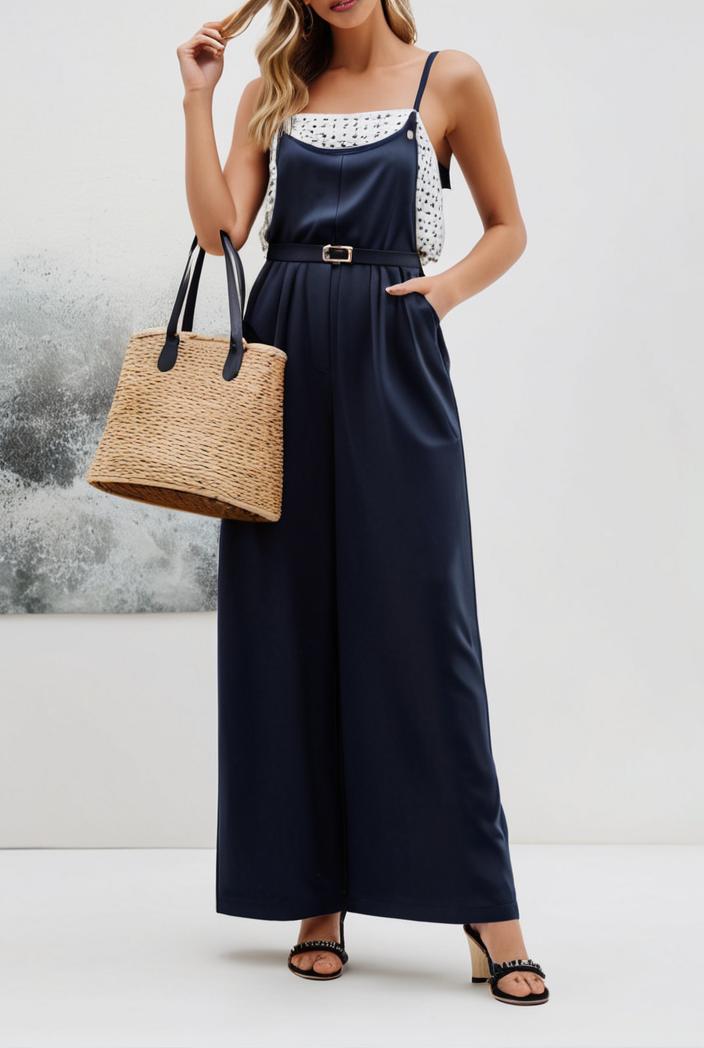 boho sleeveless long jumpsuit with pockets women s casual baggy overall 142206