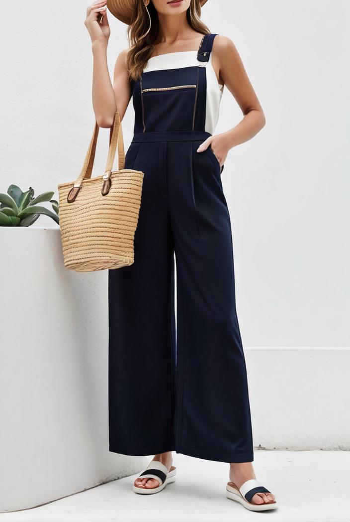boho sleeveless long jumpsuit with pockets women s casual baggy overall 142208