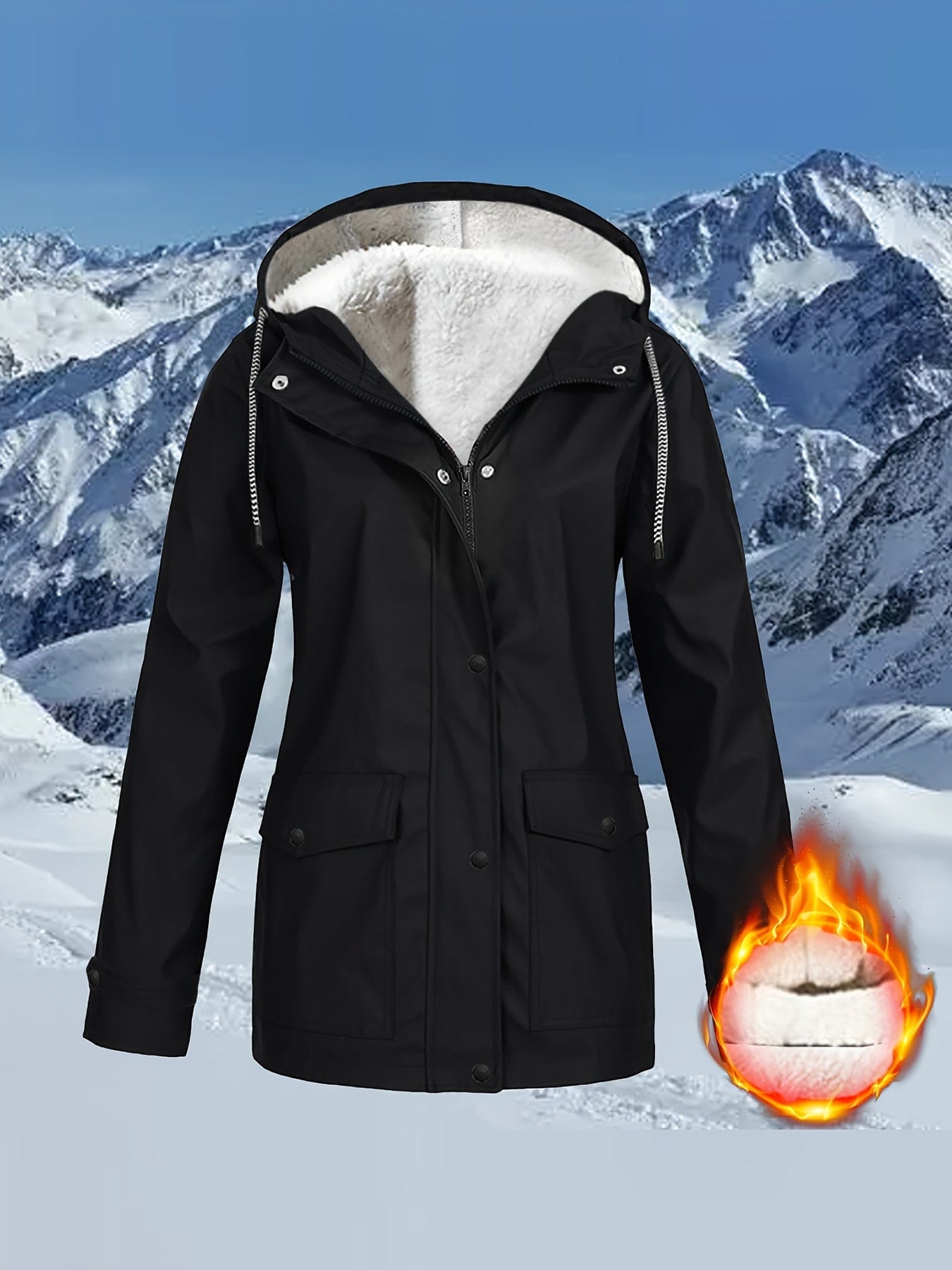 Stylish Drawstring Hooded Trench Coat for Women Versatile Outerwear