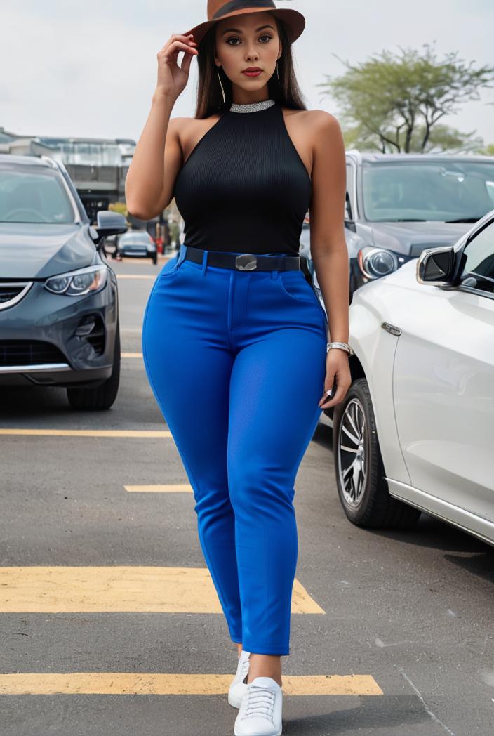 casual skinny jeans with ripped holes and slant pockets 144476