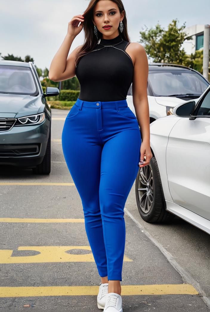 casual skinny jeans with ripped holes and slant pockets 144481