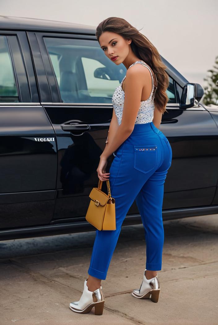 casual skinny jeans with ripped holes and slant pockets 144486