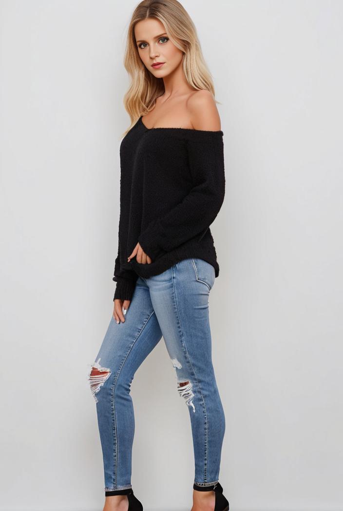 curvy high waist ripped raw hem cropped skinny denim jeans 114409