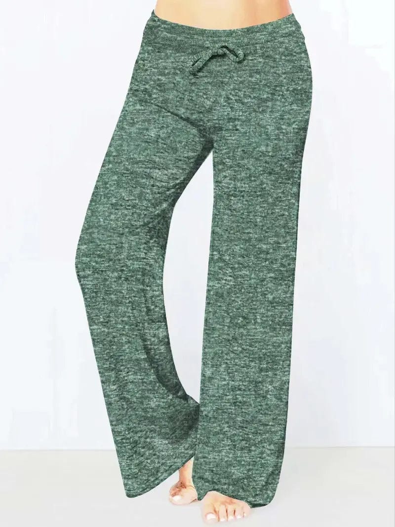 Relaxed Fit Drawstring Trousers, Loose Fit Pants Ideal for Spring & Autumn, Women's Apparel