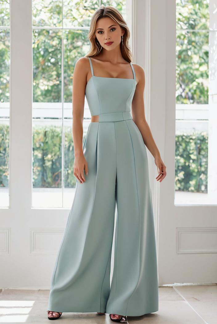 flowy chiffon one shoulder with three straps bridesmaid dress 137360