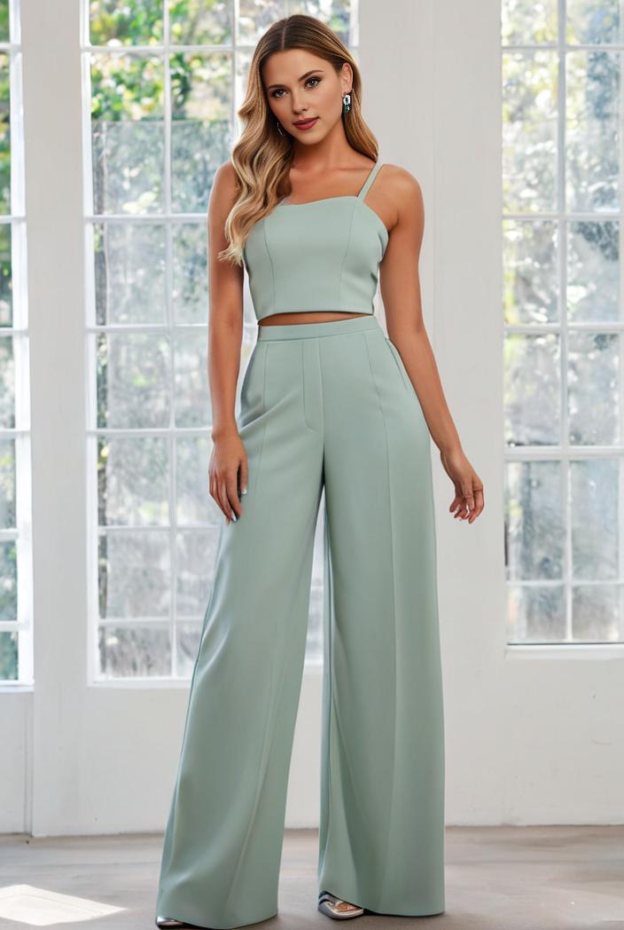 flowy chiffon one shoulder with three straps bridesmaid dress 137365
