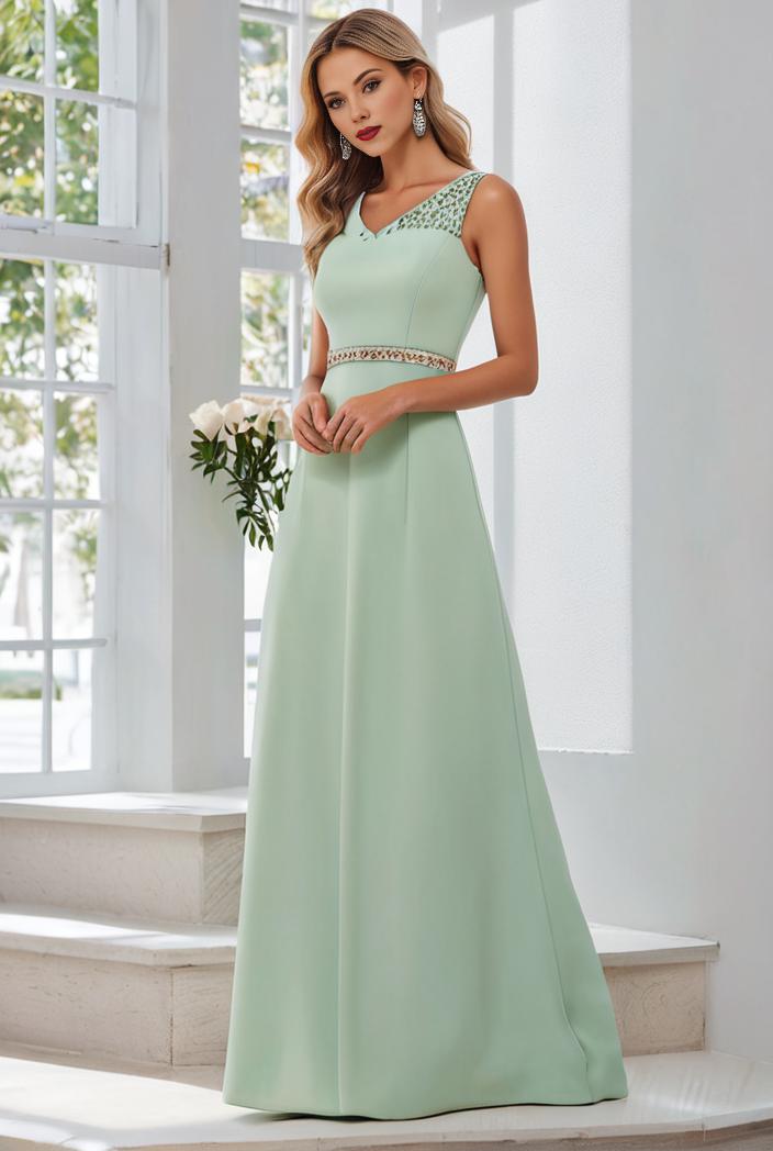 flowy chiffon one shoulder with three straps bridesmaid dress 137393