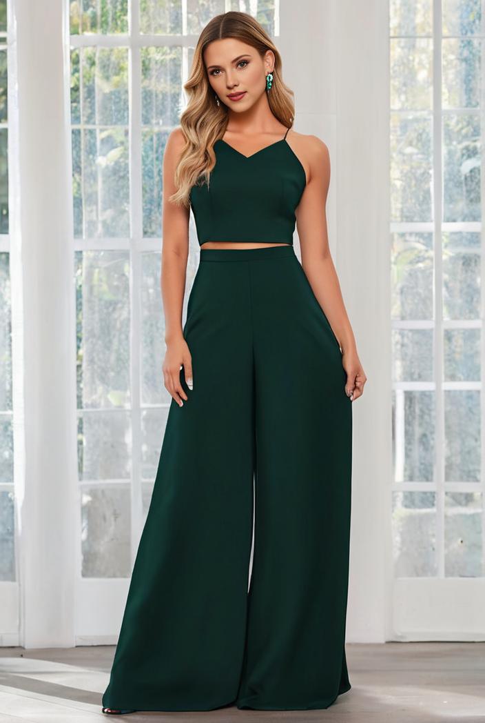 flowy chiffon one shoulder with three straps bridesmaid dress 137423