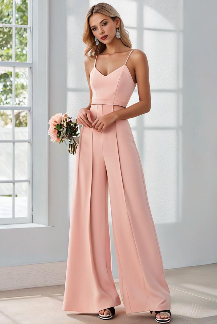 flowy chiffon one shoulder with three straps bridesmaid dress 137433