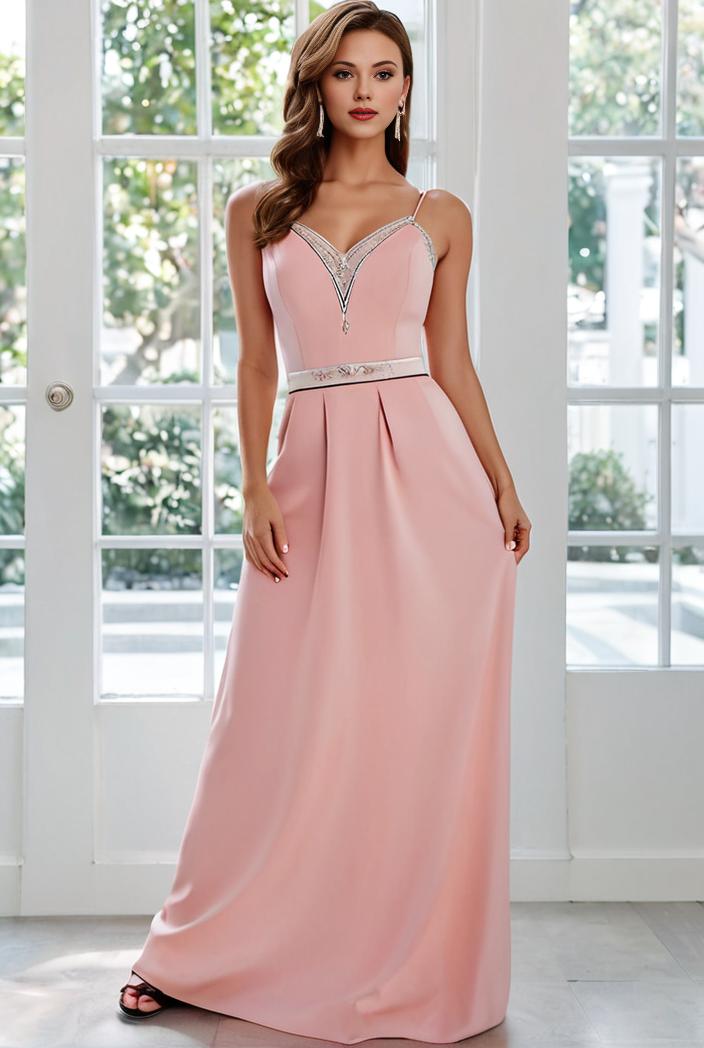 flowy chiffon one shoulder with three straps bridesmaid dress 137441