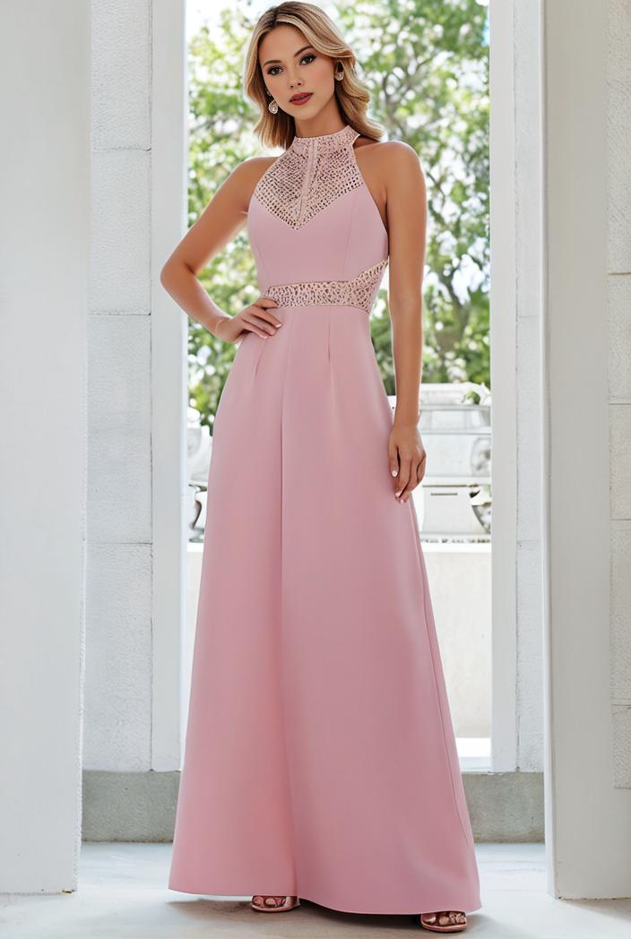 flowy chiffon one shoulder with three straps bridesmaid dress 137479