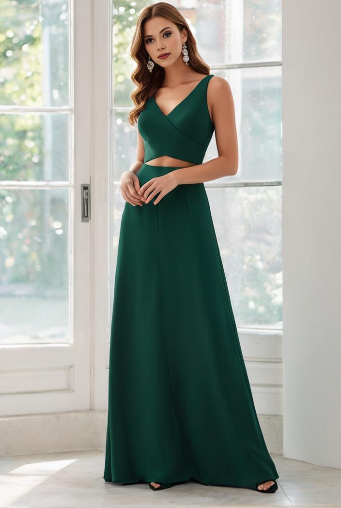 flowy chiffon one shoulder with three straps bridesmaid dress 137492