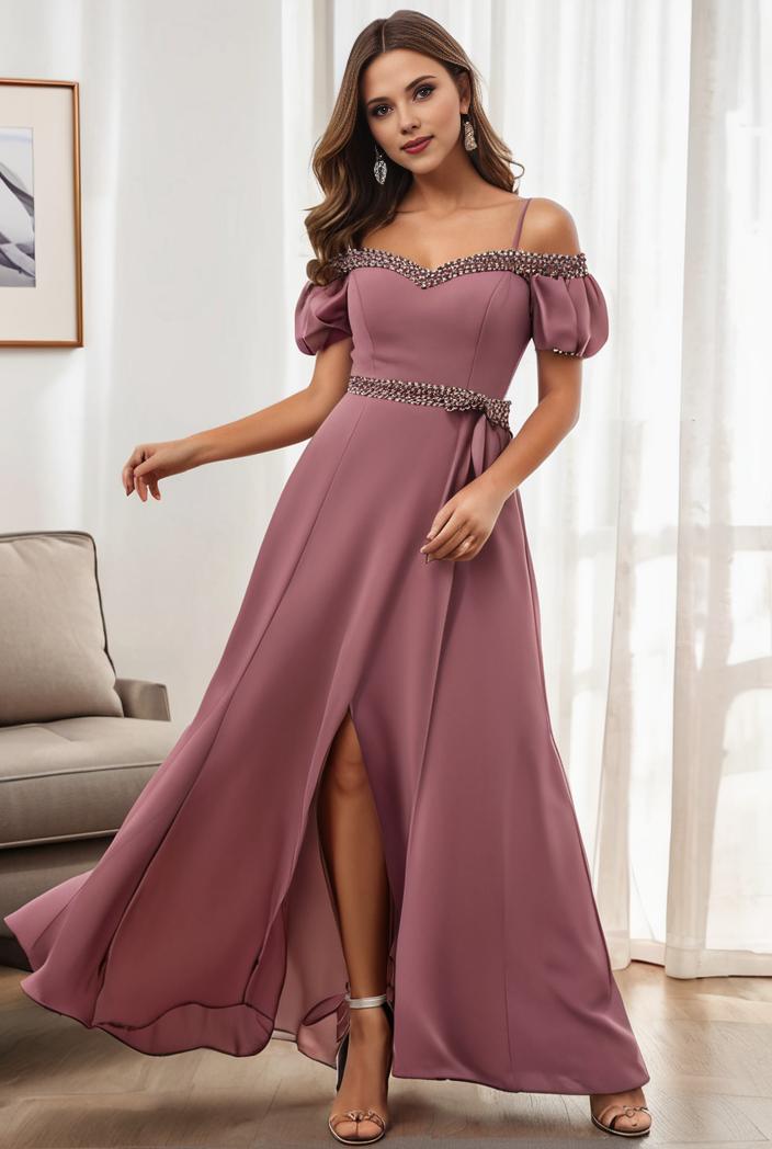 off shoulder spaghetti strap a line maternity dress 141330