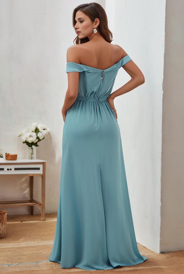 off shoulder spaghetti strap a line maternity dress 141364