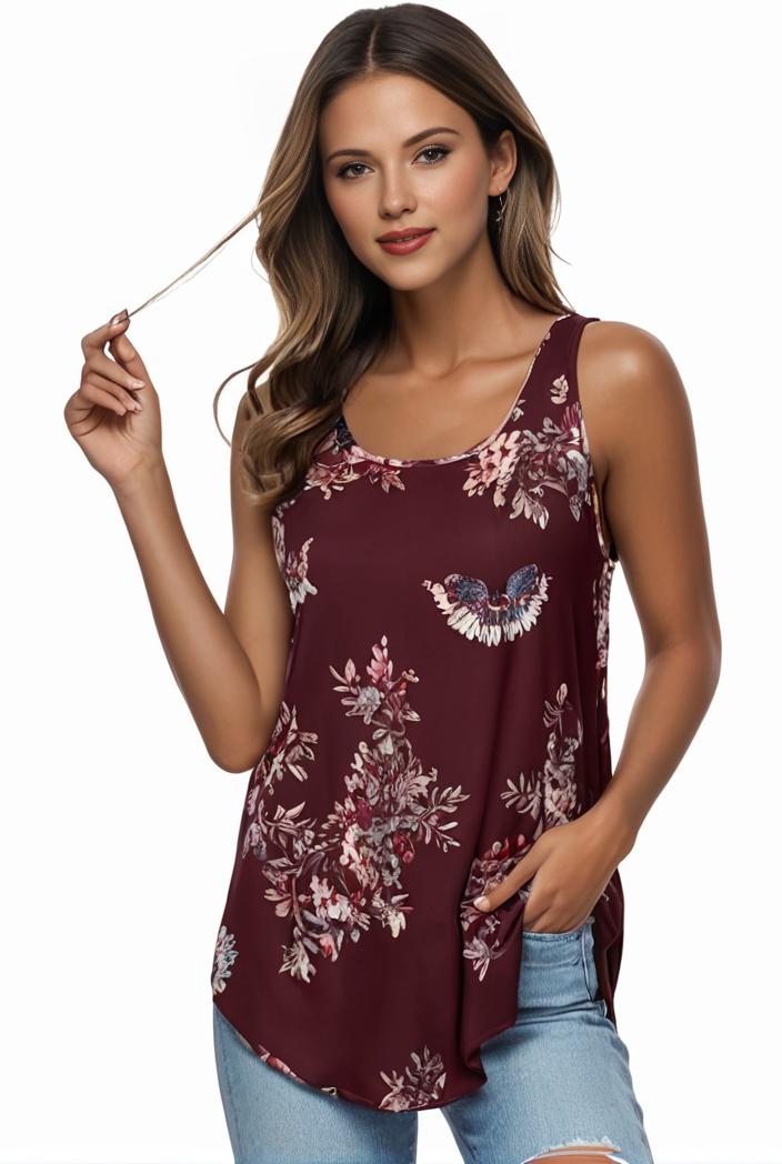 plus size boho tank top women s plus paisley print square neck medium stretch ruched tank top 143720