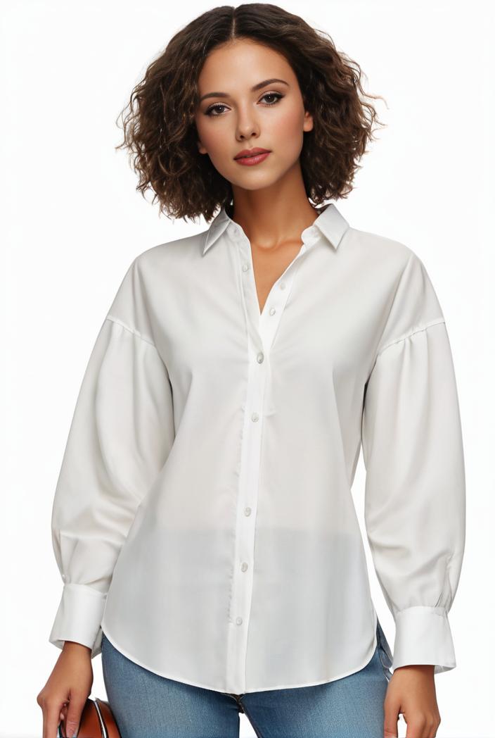 plus size casual blouse women s plus solid button up lantern sleeve turn down collar nipped waist blouse 143752