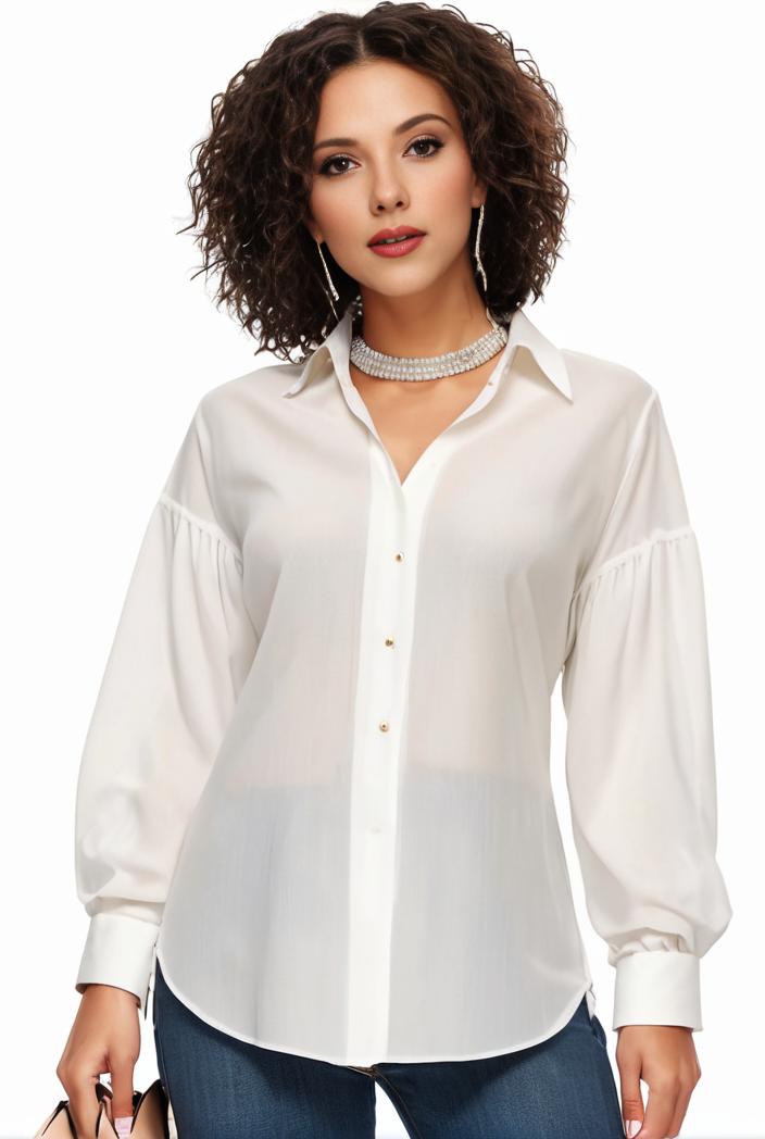 plus size casual blouse women s plus solid button up lantern sleeve turn down collar nipped waist blouse 143753