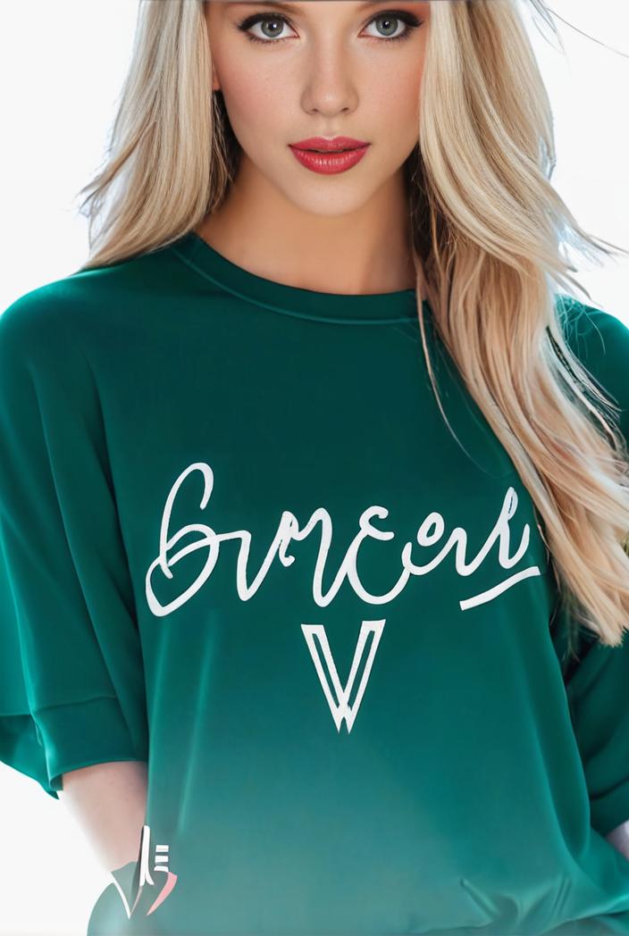 plus size casual sweatshirt women s plus ombre letter heart print raglan sleeve round neck slight stretch pullover sweatshirt 144170