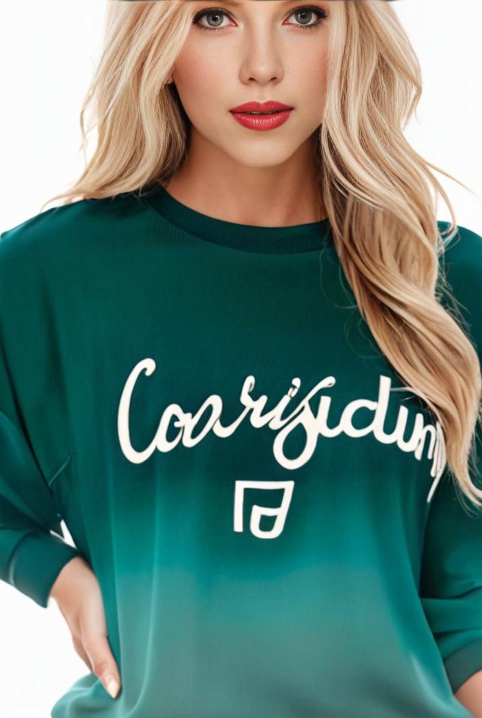 plus size casual sweatshirt women s plus ombre letter heart print raglan sleeve round neck slight stretch pullover sweatshirt 144173