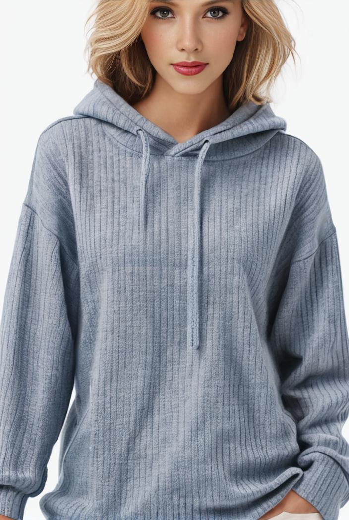 plus size casual sweatshirt women s plus solid waffle long sleeve drawstring hooded pullover sweatshirt with kangaroo pockets casual tops for fall winter women s clothing 144225
