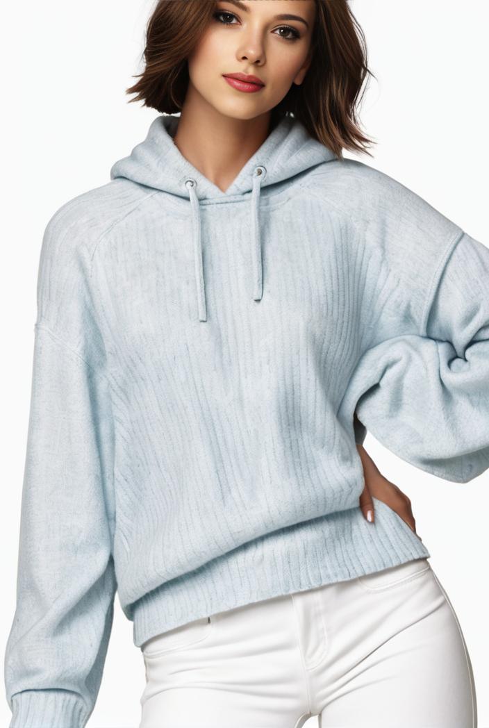 plus size casual sweatshirt women s plus solid waffle long sleeve drawstring hooded pullover sweatshirt with kangaroo pockets casual tops for fall winter women s clothing 144233