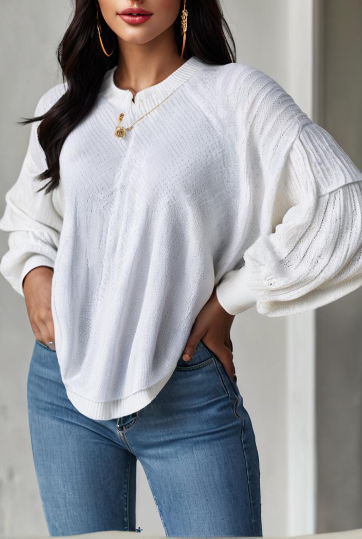 plus size casual sweatshirt women s plus solid waffle pattern long sleeve round neck sweatshirt 144238