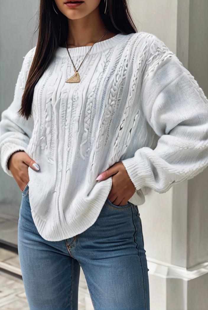 plus size casual sweatshirt women s plus solid waffle pattern long sleeve round neck sweatshirt 144243