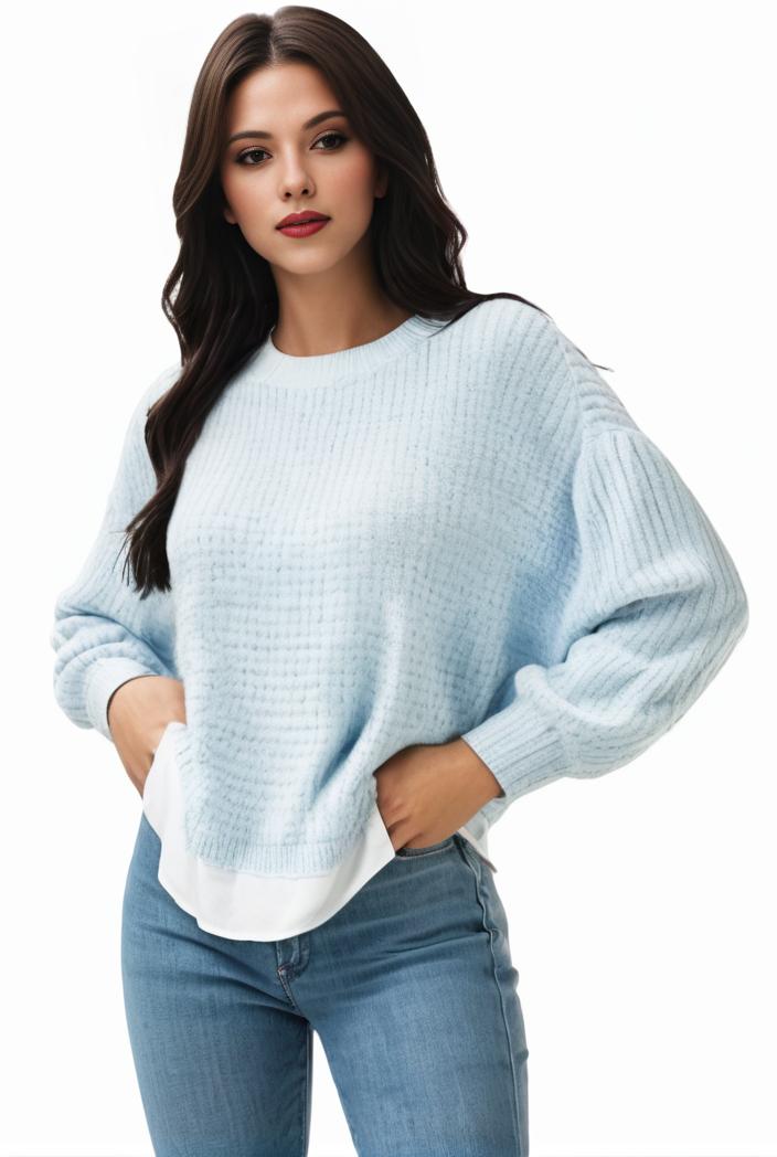 plus size casual sweatshirt women s plus solid waffle pattern long sleeve round neck sweatshirt 144249