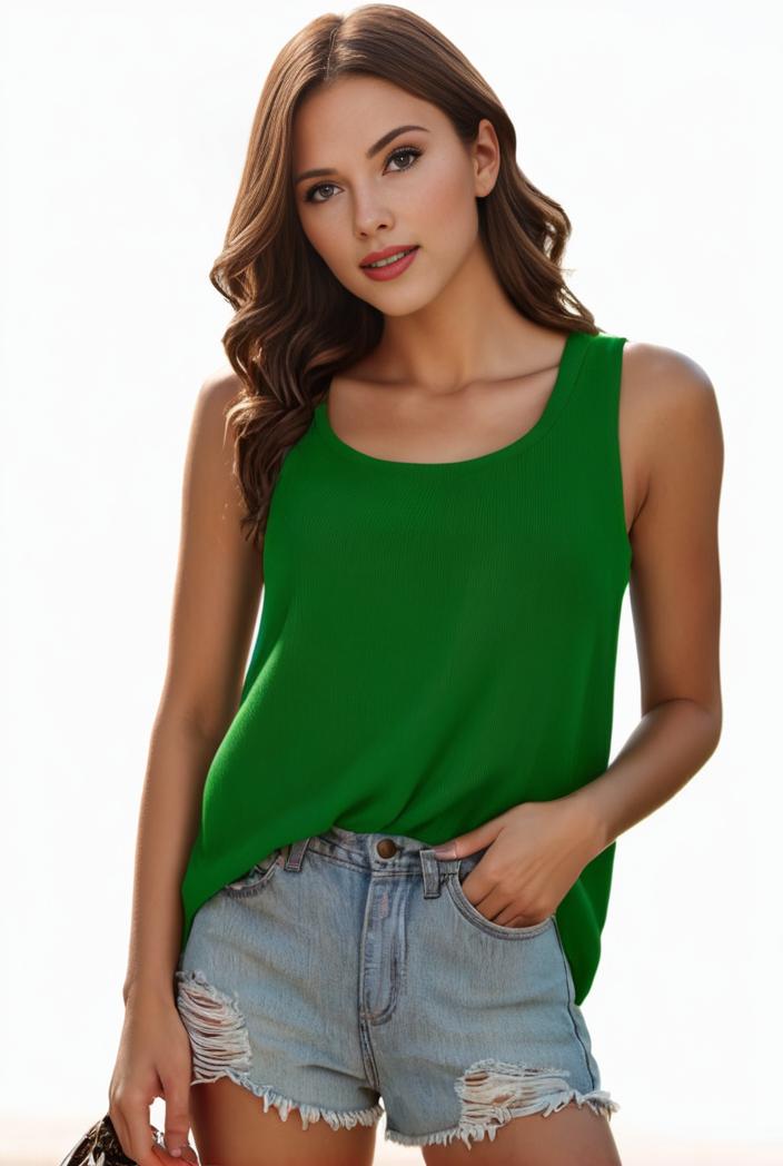 plus size casual tank top women s plus solid square neck pleated medium stretch tank top 144460