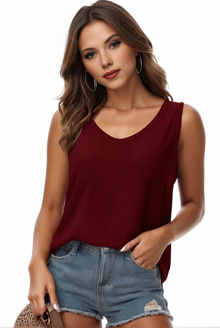 plus size casual tank top women s plus solid square neck pleated medium stretch tank top 144482