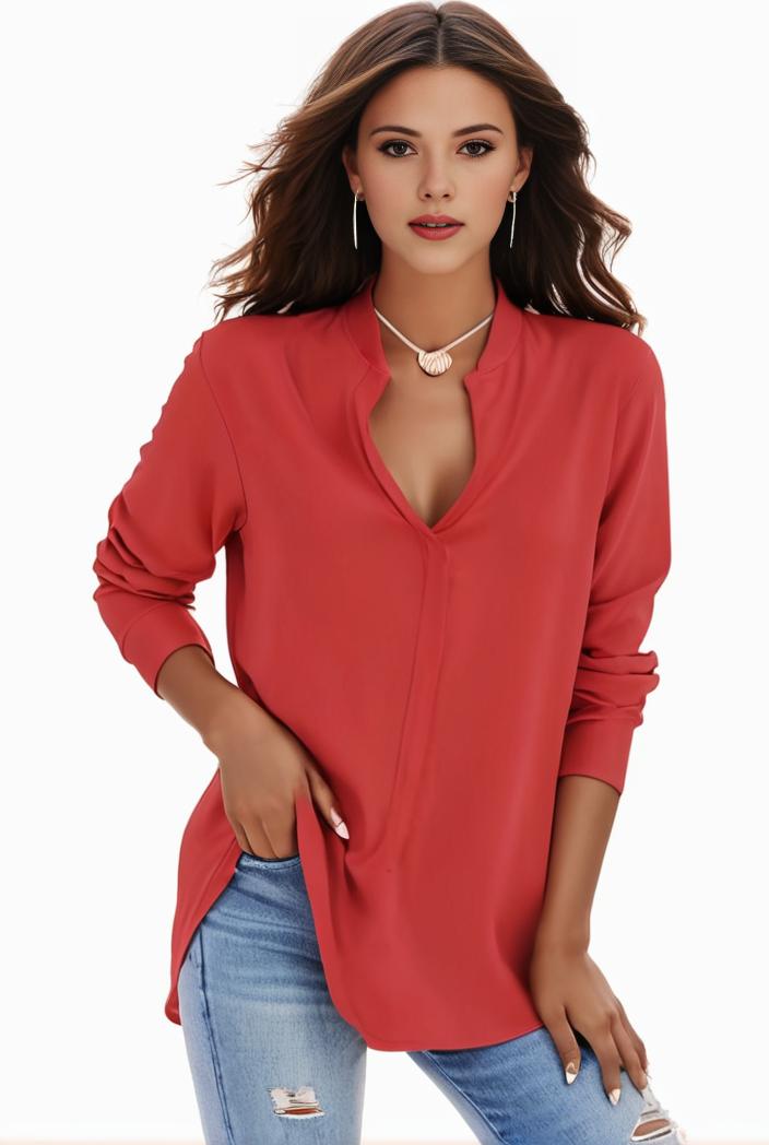 plus size formal shirt women s plus plain long sleeve turn down collar button up workwear shirt 146094