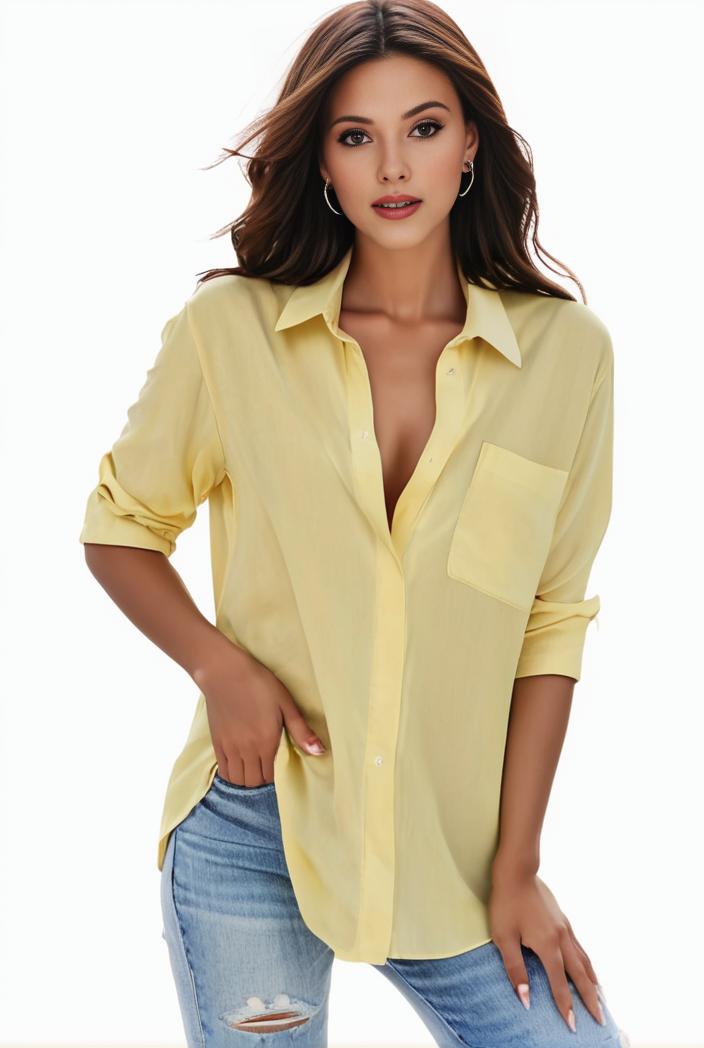 plus size formal shirt women s plus plain long sleeve turn down collar button up workwear shirt 146110