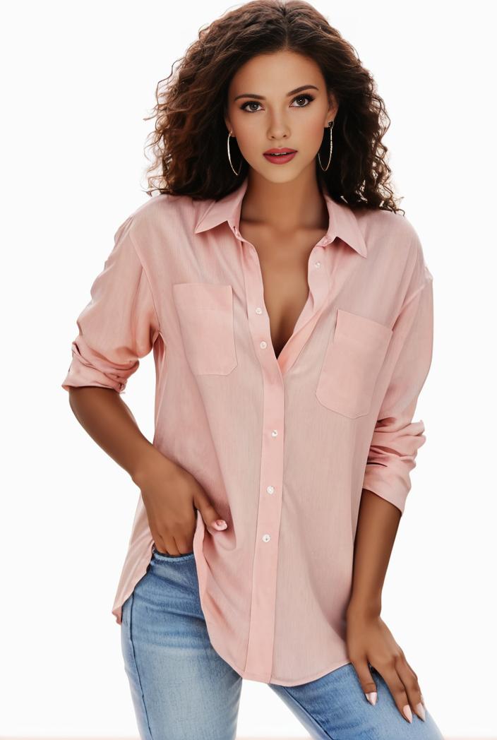 plus size formal shirt women s plus plain long sleeve turn down collar button up workwear shirt 146133