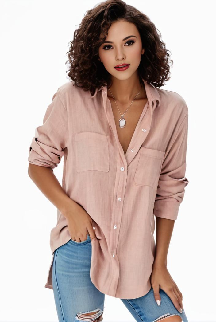 plus size formal shirt women s plus plain long sleeve turn down collar button up workwear shirt 146136