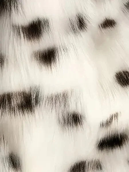 Open Front Faux Fur Coat, Stylish Long Sleeve Winter Jacket, Women's Outerwear
