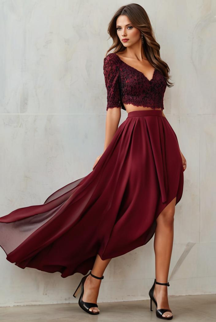 3 4 sleeve sheer sequin stripe high low hem evening dress 118547