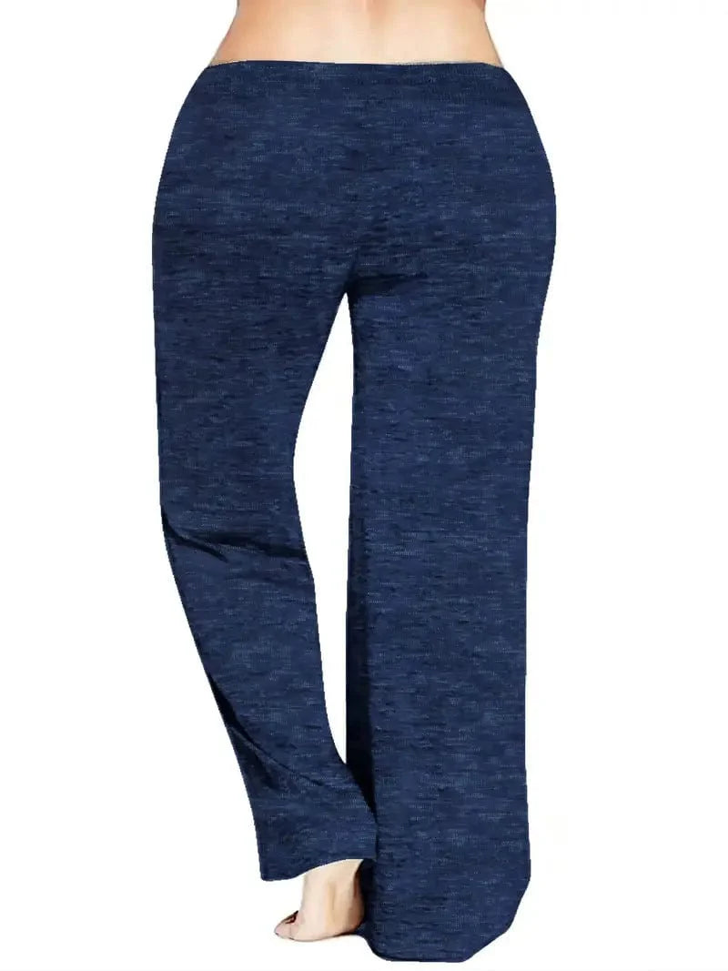 Relaxed Fit Drawstring Trousers, Loose Fit Pants Ideal for Spring & Autumn, Women's Apparel