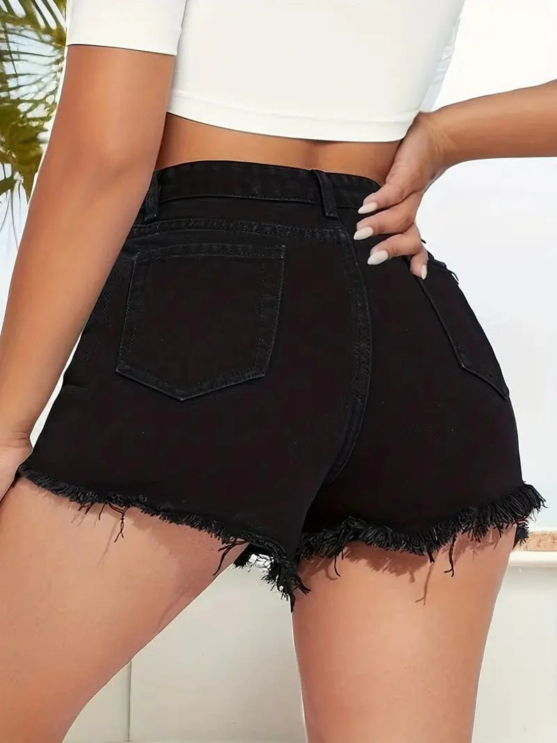 Stylish High-Waisted Denim Shorts for Effortless Summer Vibes