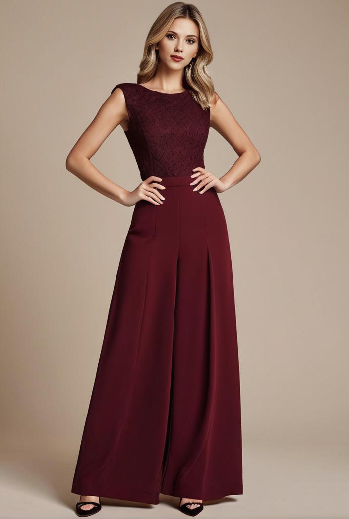 elegant chiffon maxi evening dress with lace cap sleeve 124693