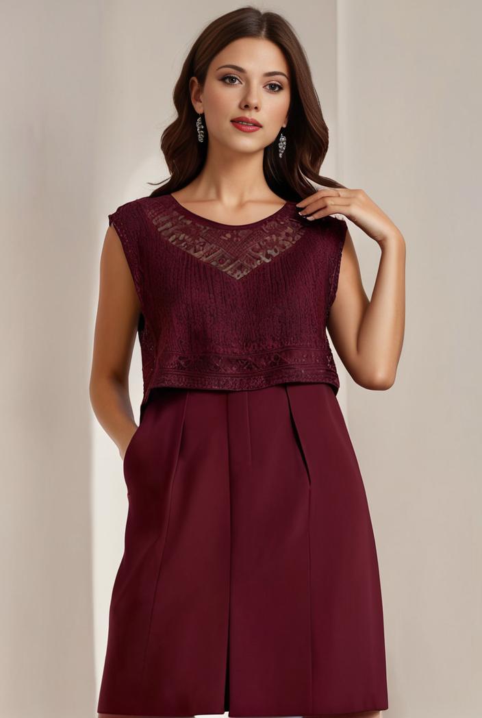 elegant chiffon maxi evening dress with lace cap sleeve 124702
