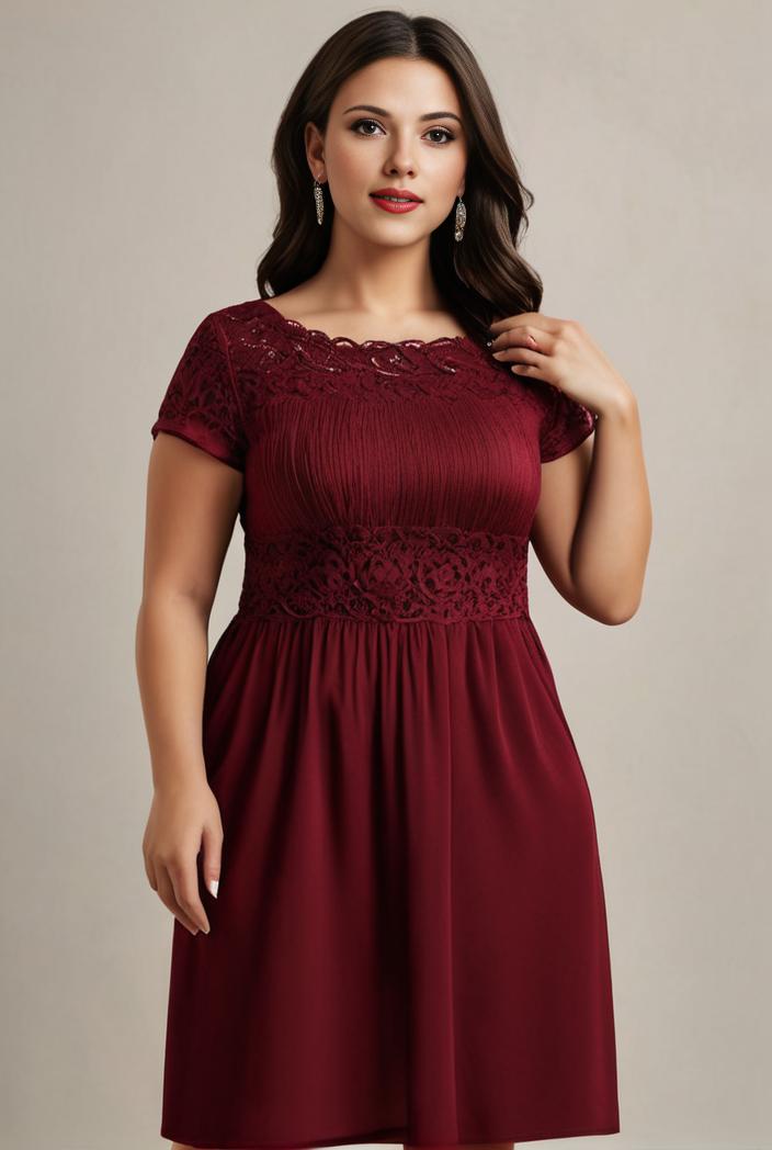 elegant chiffon maxi evening dress with lace cap sleeve 124703