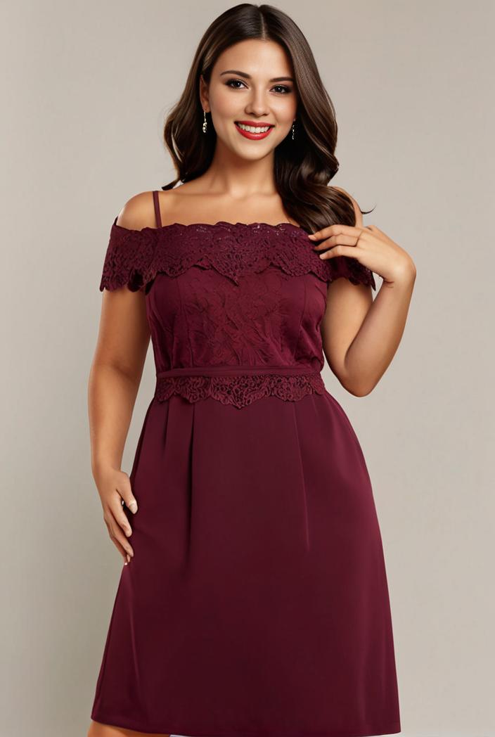 elegant chiffon maxi evening dress with lace cap sleeve 124705