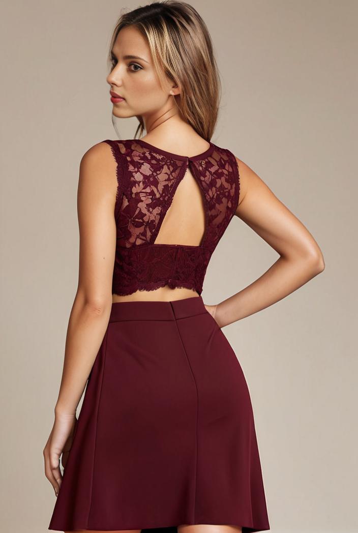 elegant chiffon maxi evening dress with lace cap sleeve 124713