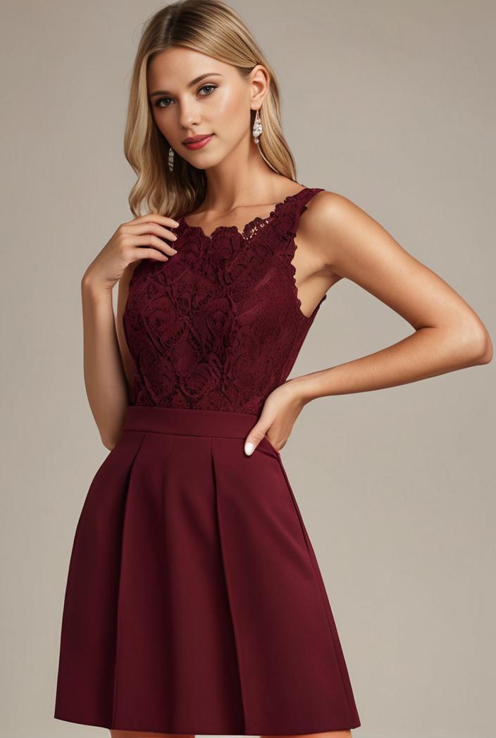 elegant chiffon maxi evening dress with lace cap sleeve 124743