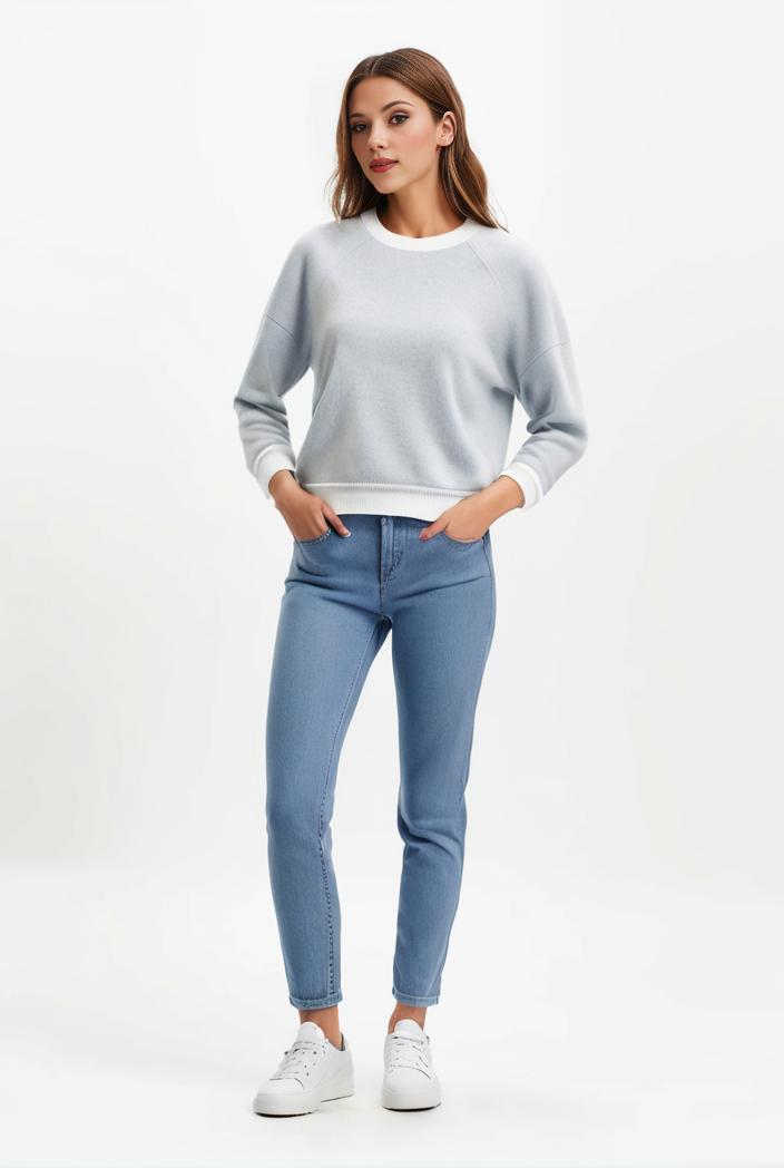 lapel denim coat with long sleeves and buttoned flap pockets stylish women s jacket 108246