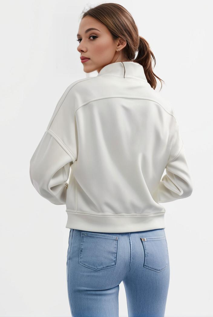 lapel denim coat with long sleeves and buttoned flap pockets stylish women s jacket 108250