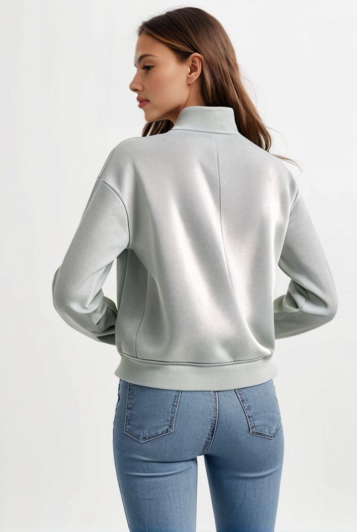 lapel denim coat with long sleeves and buttoned flap pockets stylish women s jacket 108252