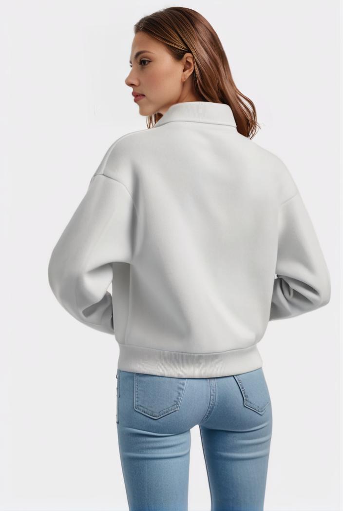 lapel denim coat with long sleeves and buttoned flap pockets stylish women s jacket 108254