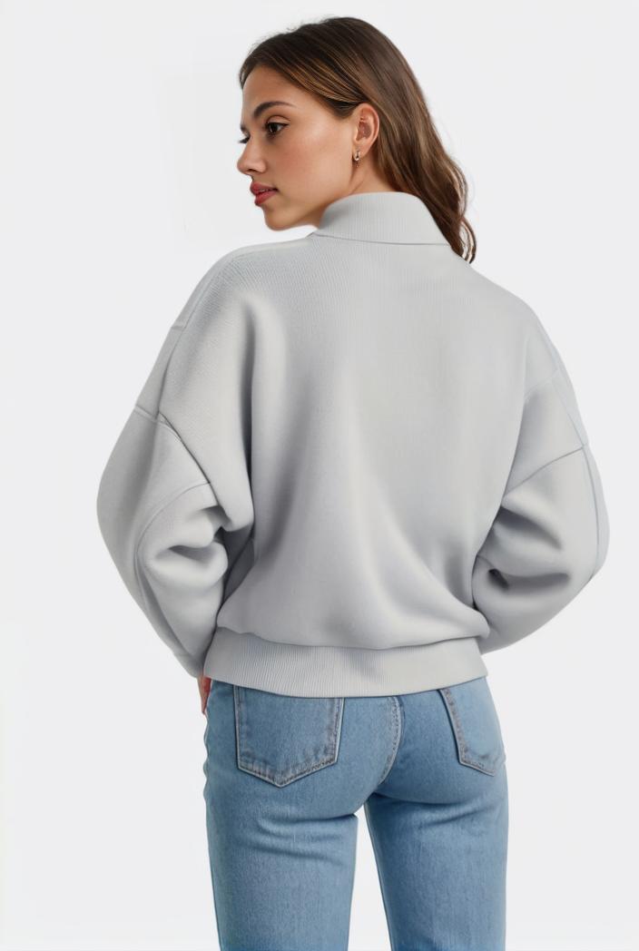 lapel denim coat with long sleeves and buttoned flap pockets stylish women s jacket 108255